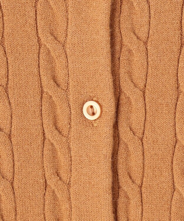 Feroux 【古畑星夏さん着用・アンサンブル】ロゴ刺繍入りケーブルアンサンブル ニット キャメル系