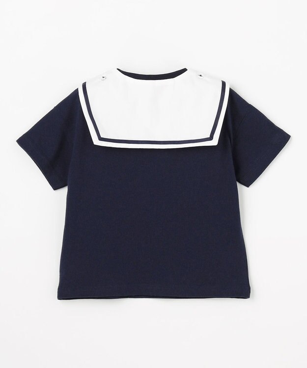 ANY KIDS 【綿100%/接触冷感】ひんやり 2WAY セーラーTシャツ ネイビー