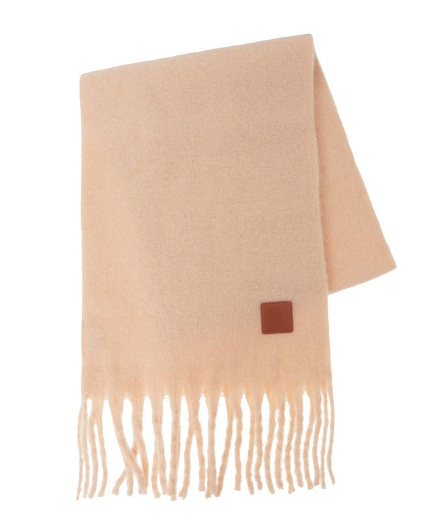 earth music&ecology ワンポイントビッグマフラー Light Brown