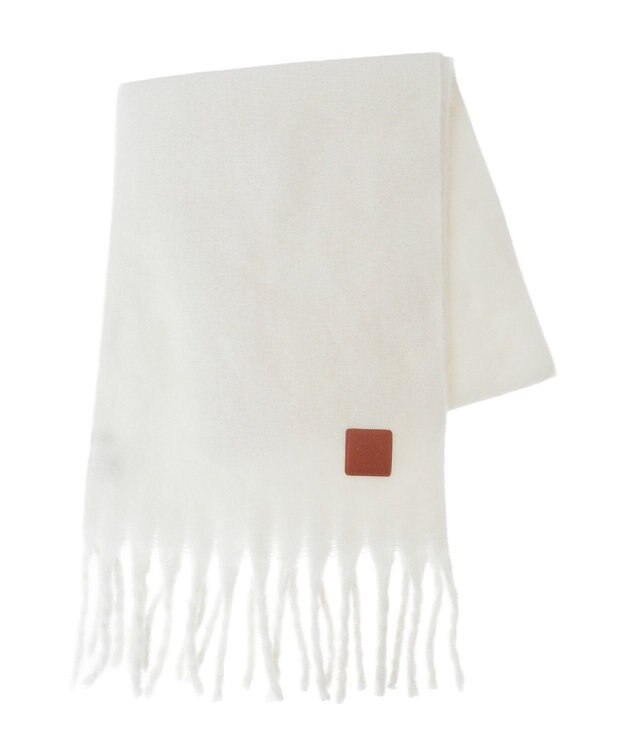 earth music&ecology ワンポイントビッグマフラー Ivory