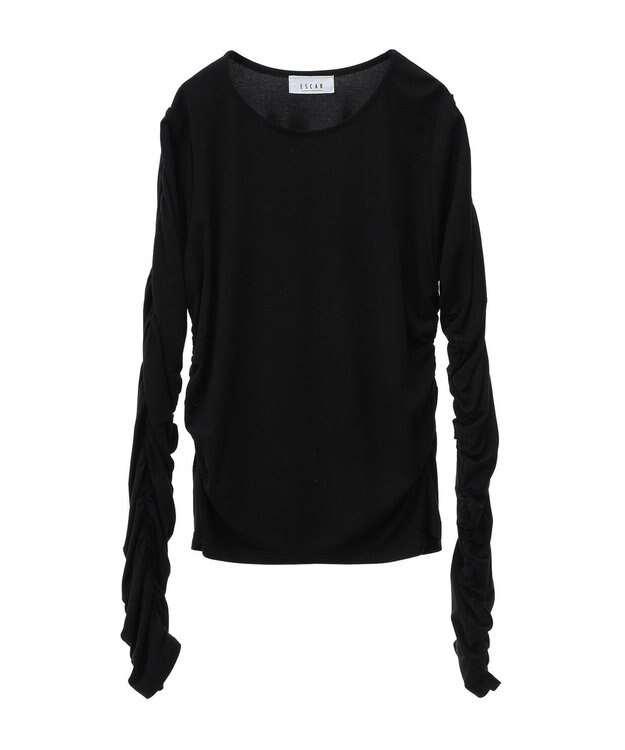 Green Parks ■ＥＳＣＡＲ　シャーリングギャザープルオーバー Black