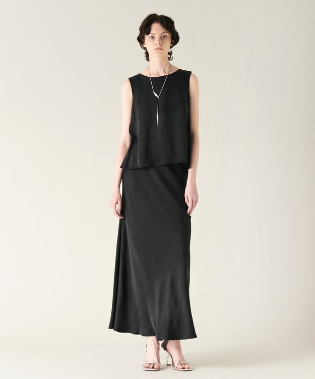 GRACE CONTINENTAL キュプラサテントップ ブラック