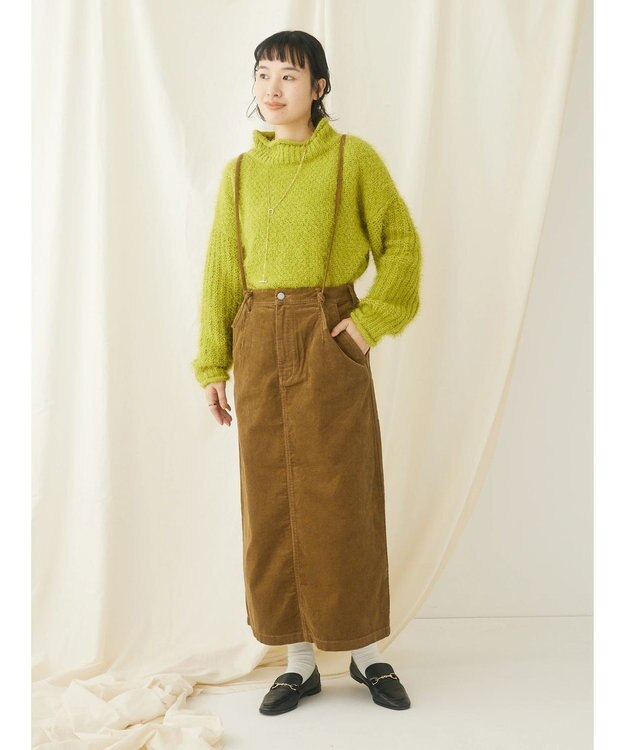 CRAFT STANDARD BOUTIQUE コーデュロイ２ＷＡＹサロペットスカート Camel