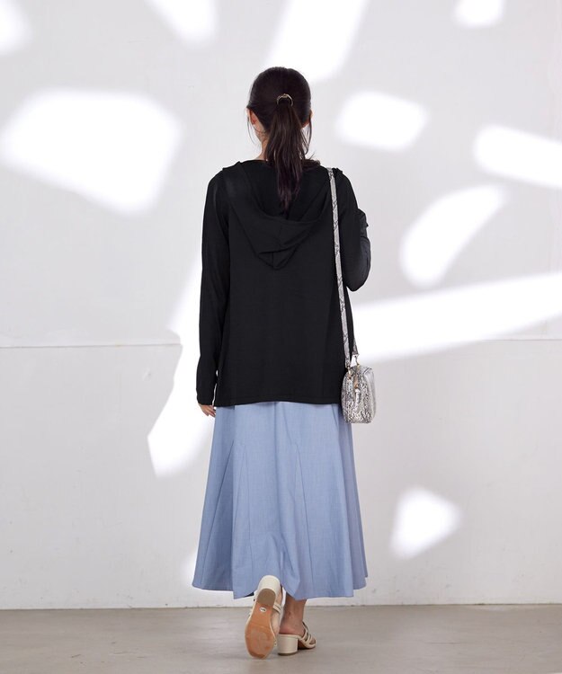 Tiaclasse 【洗える】裾フレアAラインワンピース ブルー