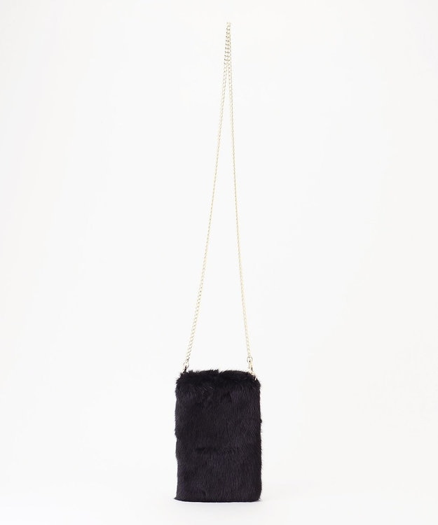 自由区 ミンク ポシェット ブラック系