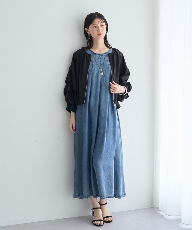 YECCA VECCA ホイップスリーブZIPジャケット Black