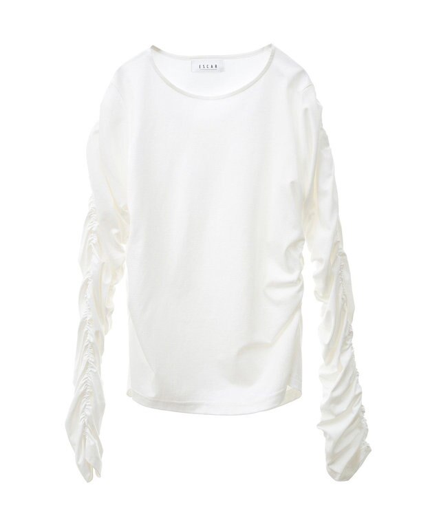 Green Parks ■ＥＳＣＡＲ　シャーリングギャザープルオーバー Off White