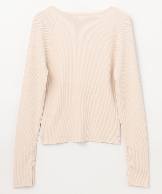 GRACE CONTINENTAL リブスクエアニットトップ キナリ