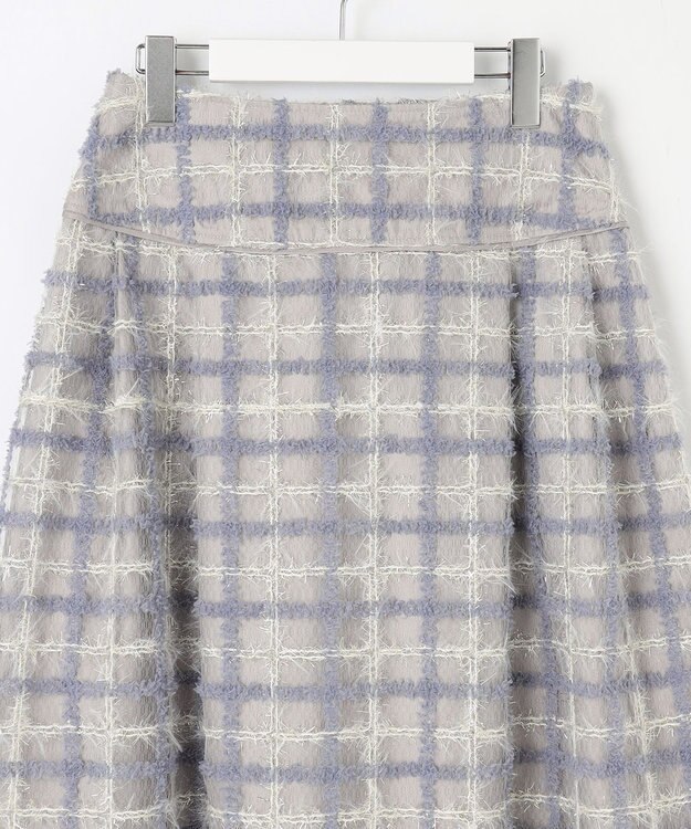 Feroux ラメチェック フレアスカート ブルー系