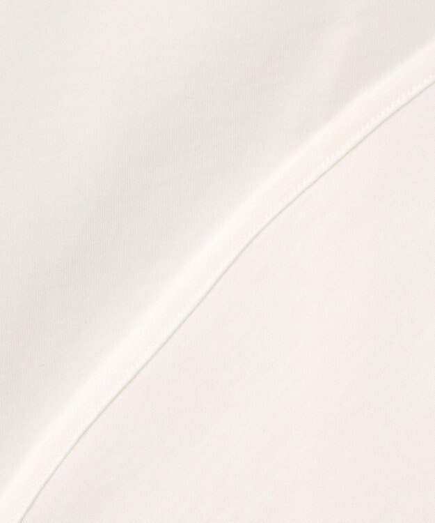 組曲 【WEB限定】プレーティング天竺フリルスリーブ Tシャツ アイボリー系