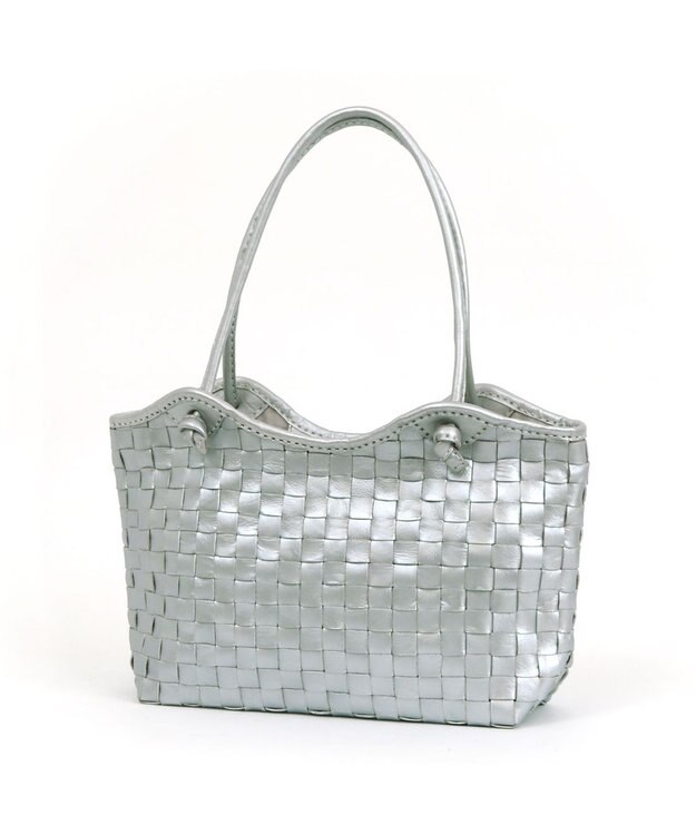 UNBILLION 【訳あり商品】 牛革レザーメッシュトートL シルバー