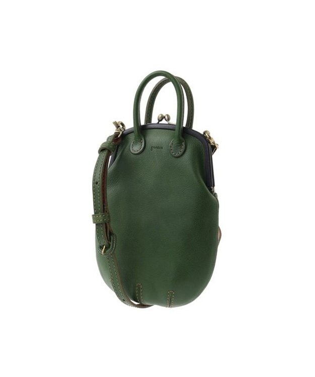 genten ミネルヴァキッコ 口金ショルダーバッグ グリーン
