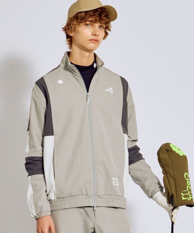 PW CIRCULUS 【ストレッチ素材】【MEN】トラックジャケット ゴルフ グレー系