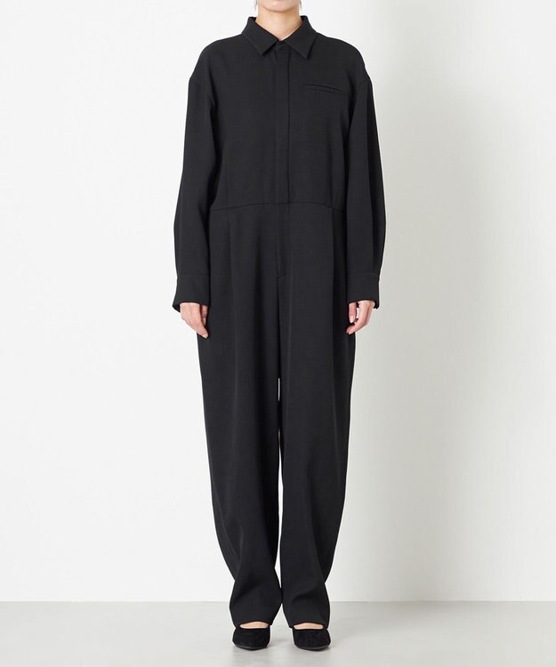 NAVE ウォッシャブルツイル ジャンプスーツ ブラック系