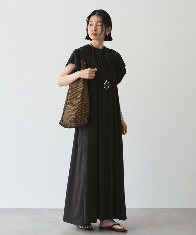 russet 【A4収納可能】メッシュホーボーバッグ(CE-1749) Black/BR