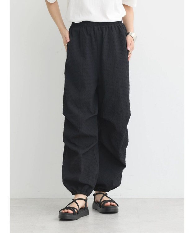 earth music&ecology タックカーゴパンツ Black