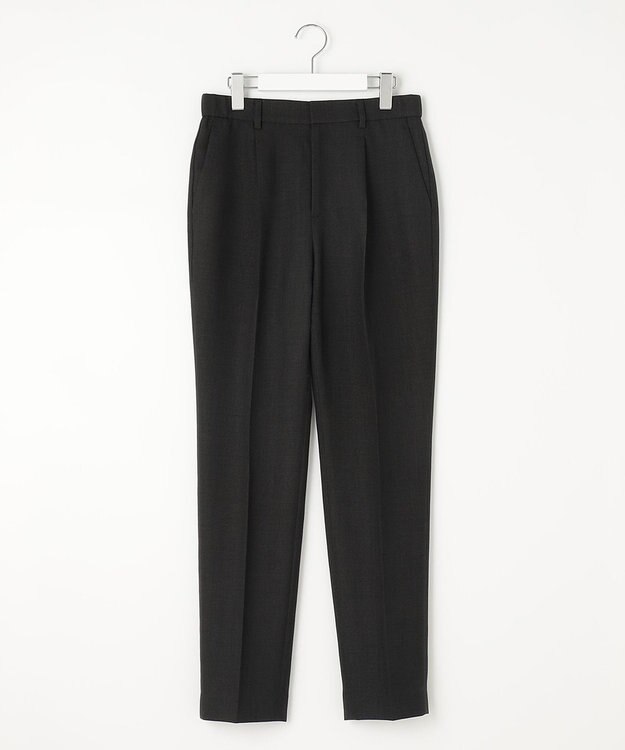 自由区 L 【セットアップ対応・洗える】ハニカムクロステーパード パンツ ブラック系