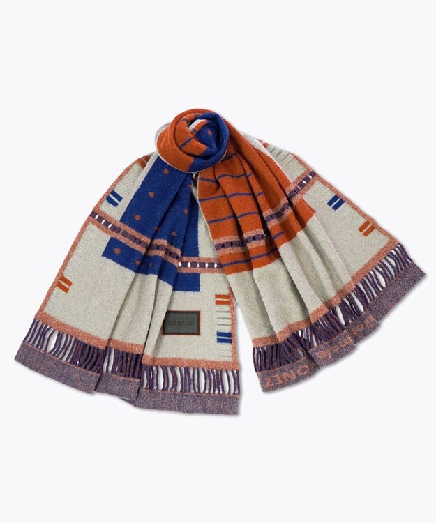 nitorito 【UNISEX】window ストール gray