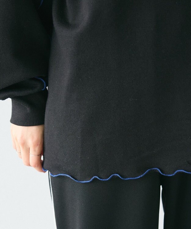 CRAFT STANDARD BOUTIQUE 配色ロゴメロープルオーバー Black