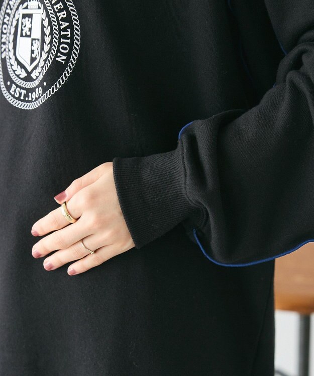 CRAFT STANDARD BOUTIQUE 配色ロゴメロープルオーバー Black