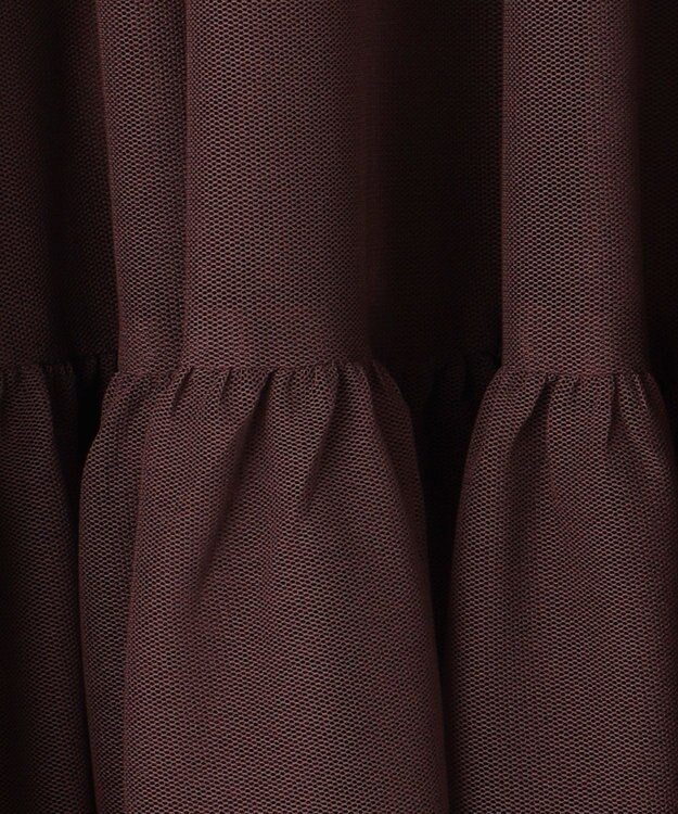 uncrave 【洗濯機洗い可】カクテルチュール スカート（uncrave STANDARD） バーガンディー