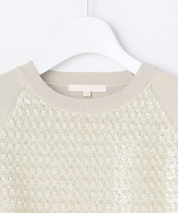 自由区 S ジャカードコンビ プルオーバー ベージュ