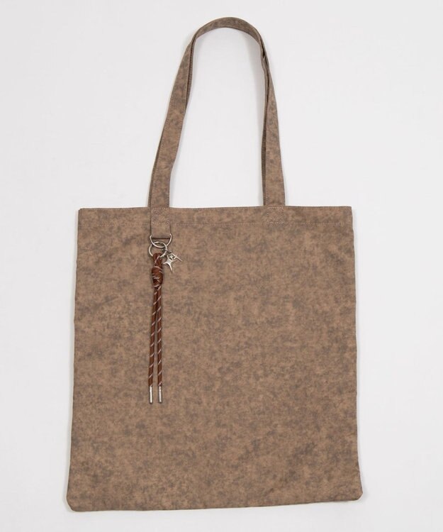 WEGO チャーム付きA4トートバッグ ブラウンその他