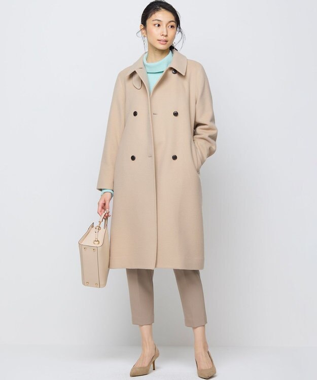 組曲 【2WAY・WEB限定】ウールカシミヤミックス ハイネックニット サックスブルー系9