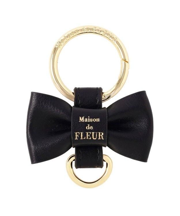 Maison de FLEUR リボンキーリング Black