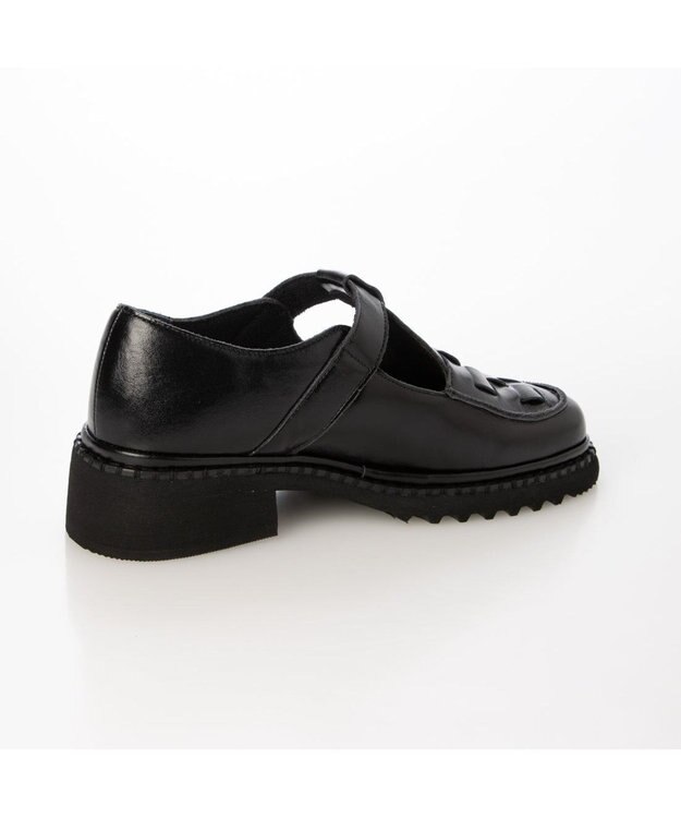 MODE ET JACOMO <D'ICI>メッシュTストラップローファー ブラック