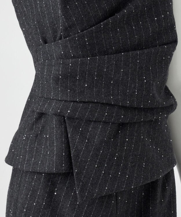 23区 S 【エステータ】ストライプシークイン ビスチェ グレー系