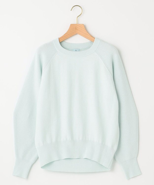 組曲 【選べる8色展開・春まで使える！】バックレースカラー ニット グリーン系