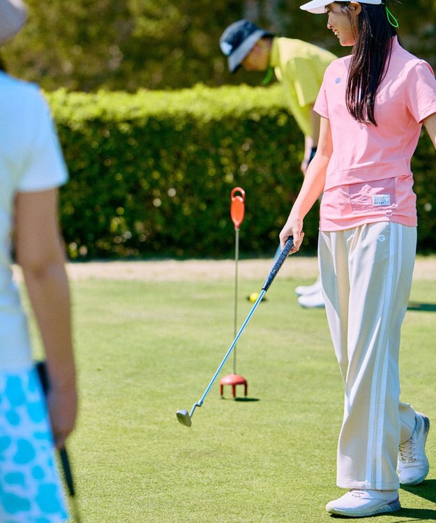 PW CIRCULUS 【WOMEN】イージーワイドパンツ ゴルフウェア レディース アイボリー系