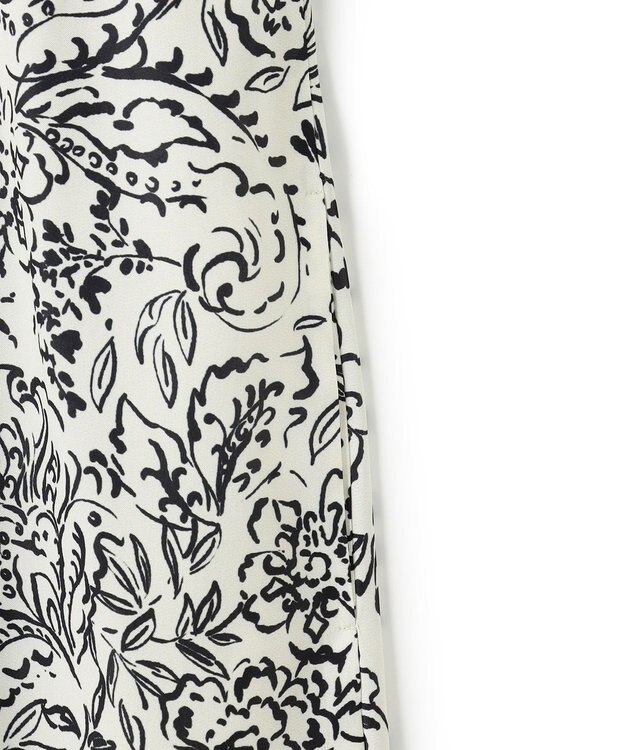 23区 L 【洗える】アンティークフラワープリント キャミソールワンピース ホワイトベース