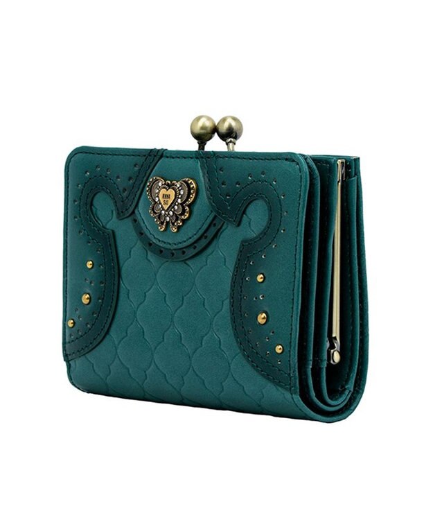 ANNA SUI エレノア 口金二つ折り財布 ターコイズ