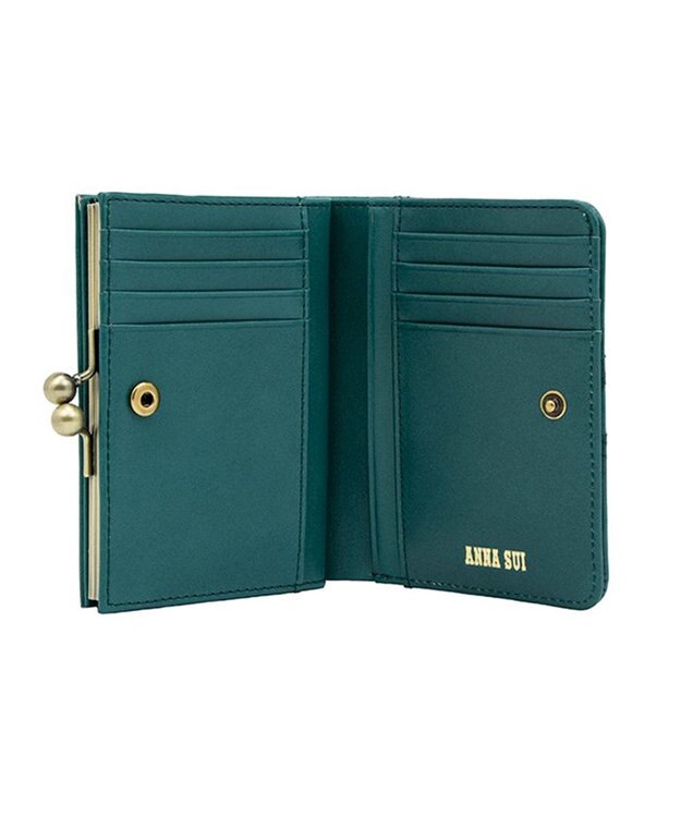 ANNA SUI エレノア 口金二つ折り財布 ターコイズ