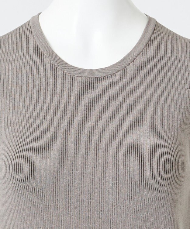 23区 L 【エステータ】コットンシルク ノースリーブニット グレー系