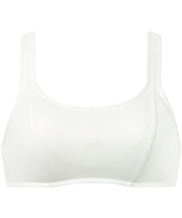 Wing ジュニア スポーツブラ 通気性がよい 【STEP2～3 まるみをおびてきた胸に】 小学生 中学生 高校生 ハーフトップ ノンワイヤーブラ RB6633 ウイング／ワコール アイボリー