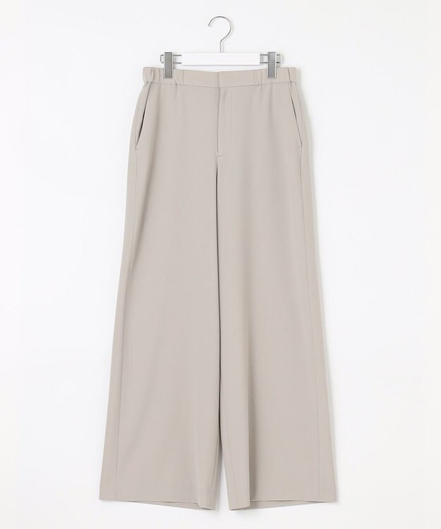 自由区 L 【洗える】ライト2WAYストレッチワイド パンツ グレー系
