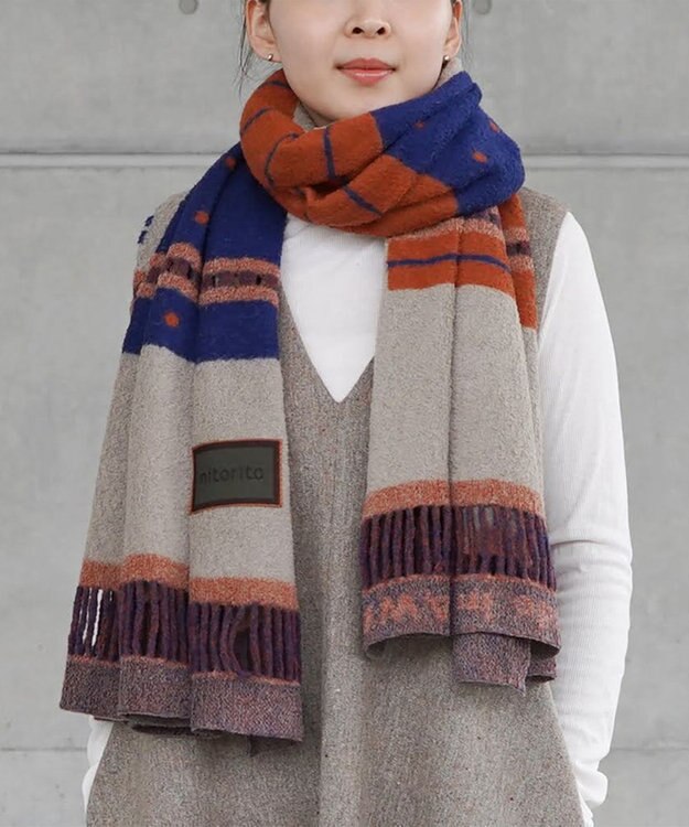 nitorito 【UNISEX】window ストール gray