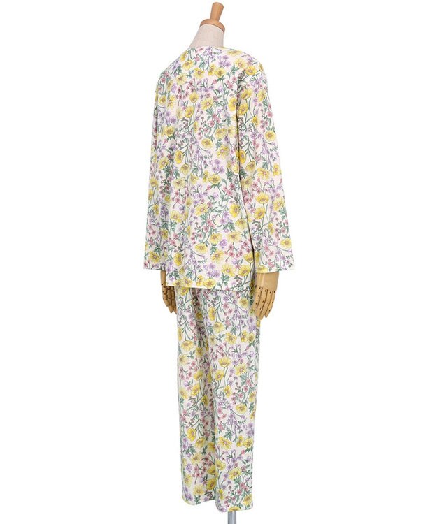 Wing パジャマ 綿100%(本体) 天竺素材 長袖 長ズボン レディース EP8040 ウイング／ワコール クリーム