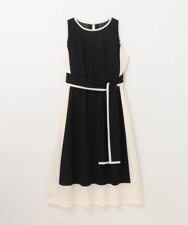 GRACE CONTINENTAL バイカラーフレームドレス ブラック