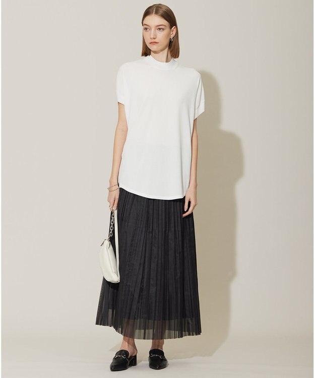 ICB 【接触冷感・UVカット・洗える】 ヴィスコースナイロンハイゲージ プルオーバー オフホワイト系