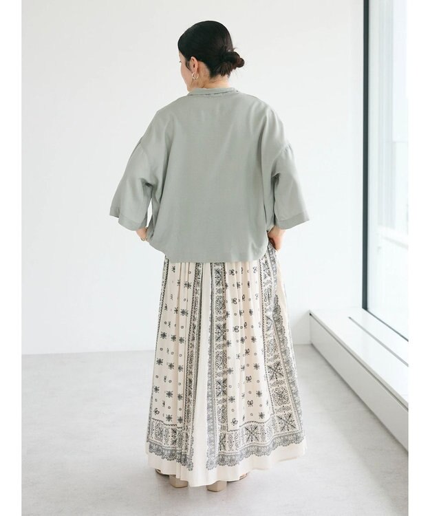 CRAFT STANDARD BOUTIQUE レーヨンワイドシャツ Sax