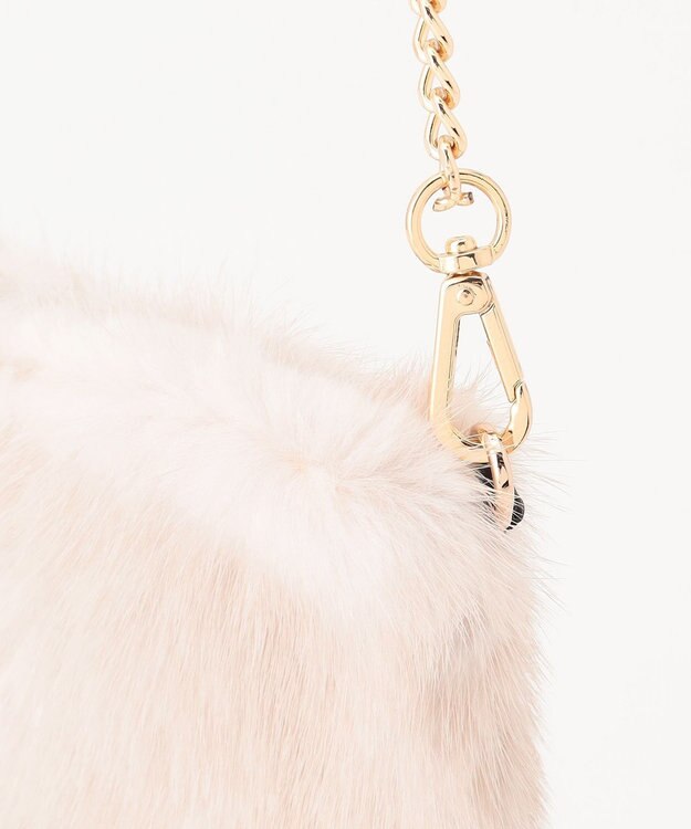 自由区 ミンク ポシェット アイボリー系