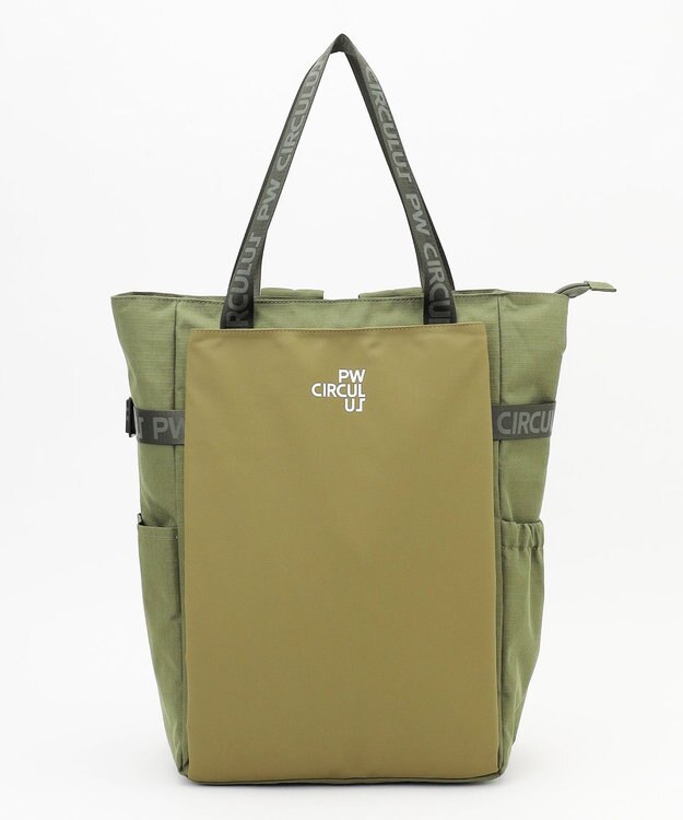 PW CIRCULUS 【UNISEX】NEW！　2WAYトートバッグ  ゴルフ カーキ系