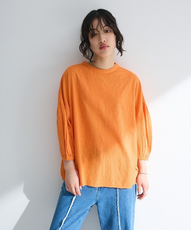 Green Parks Ｉ　ＳＥＴ２点　刺繍ブラウス＋タンクトップ Orange