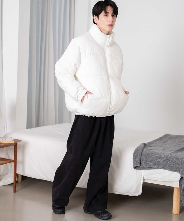 WEGO 【ユニセックス着用ITEM】パデッドブルゾン ホワイト