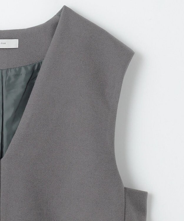 ANY L フェイクウールベスト グレー