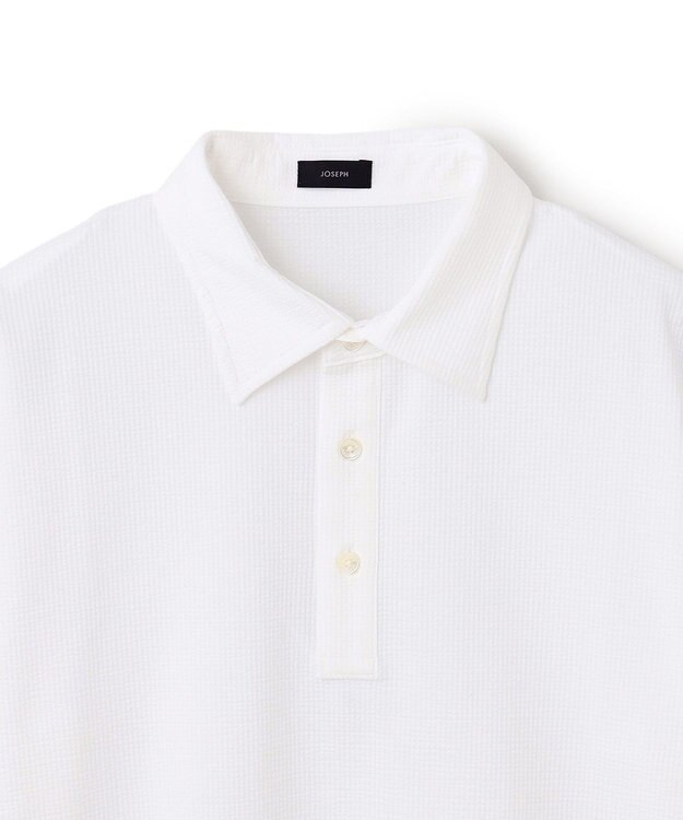 JOSEPH HOMME コンパクトサッカージャージー　ポロシャツ ホワイト系